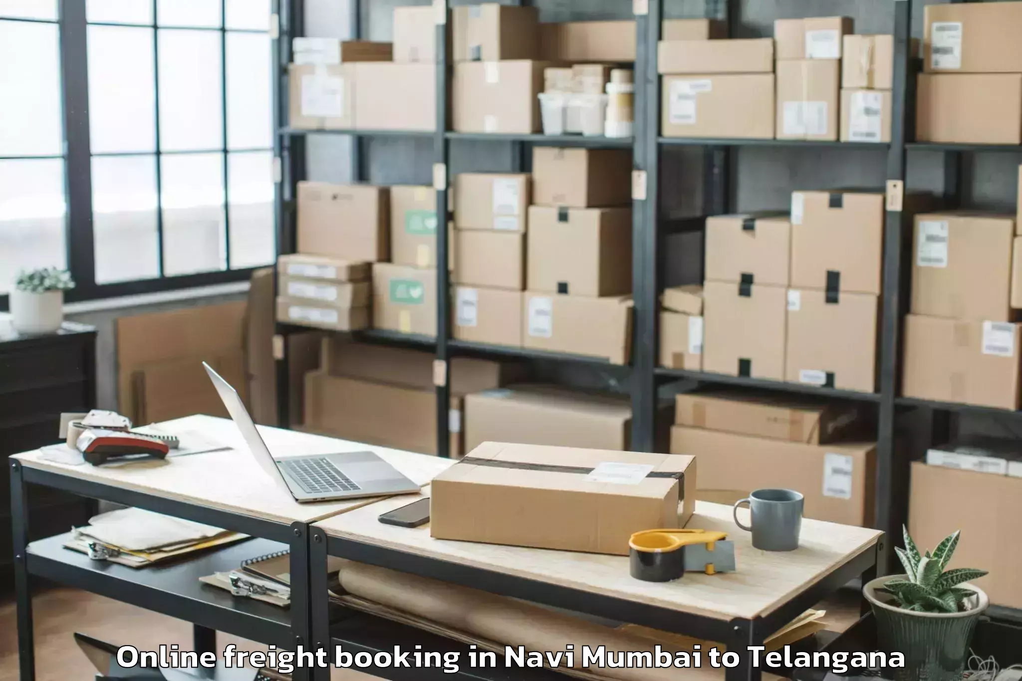 Book Navi Mumbai to Kamareddy Online Freight Booking Online